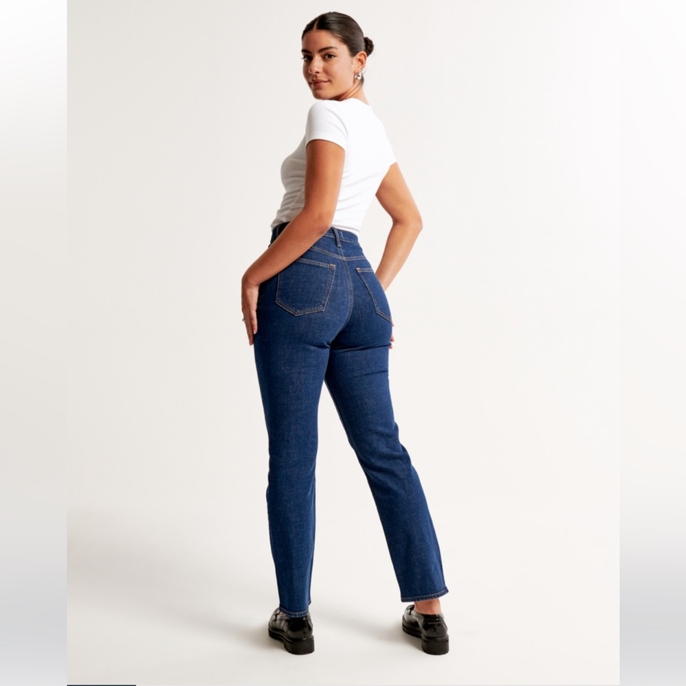 Abercrombie & Fitch Curve Love Ultra High Rise Ankle Straight Jean - Size 26/2 - Picture 5 of 12